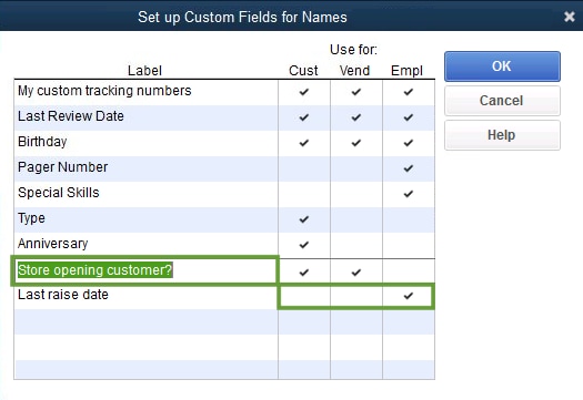 activate the type field on quickbooks for mac 2016